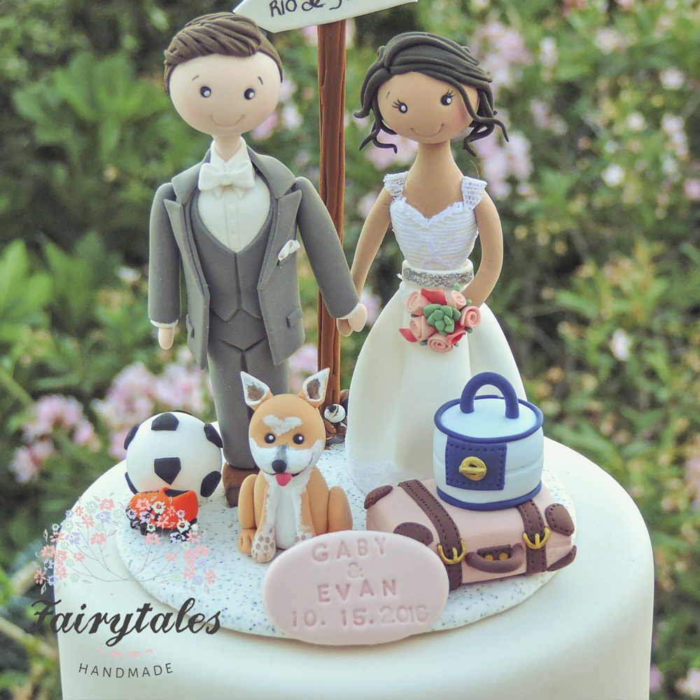  Travel  Wedding  Cake  Topper  Fairytales Handmade