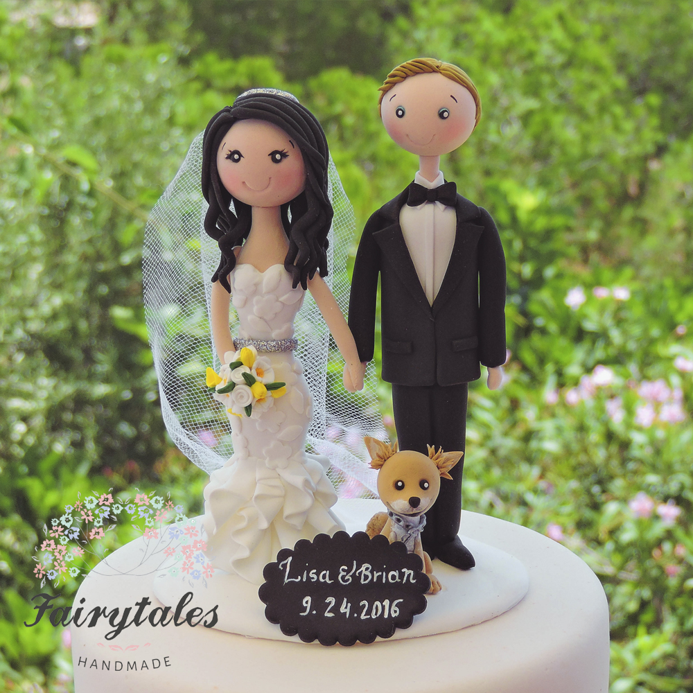 The wedding Jumping Bride and Groom Wedding Cake Topper 