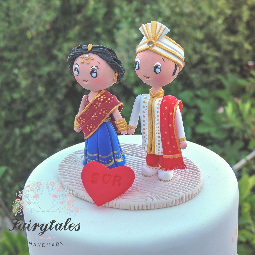 Indian Wedding Cake Topper Traditional Indian Dress National - Etsy New  Zealand